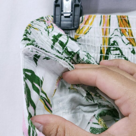 Rachel Zoe 100% Linen Multicolor Jungle Cheetah Monkey Wide Leg Modified Pants - Picture 11 of 14